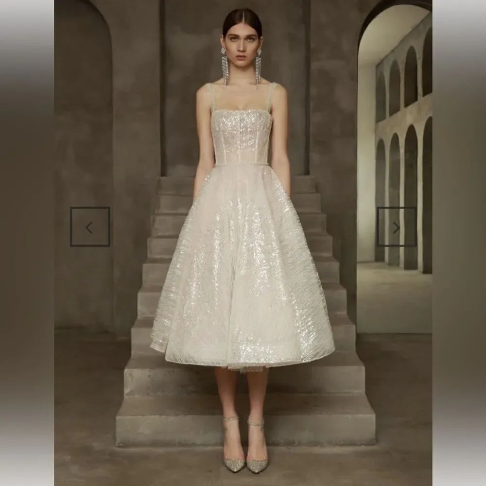 Bronx and Banco Mademoiselle Bridal Midi Dress/ size M